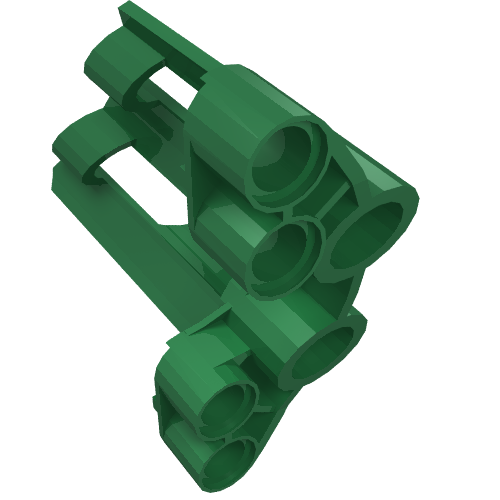 Lego Technic Panel Fairing # 2 Large Short, Large Holes, Side B / Green
