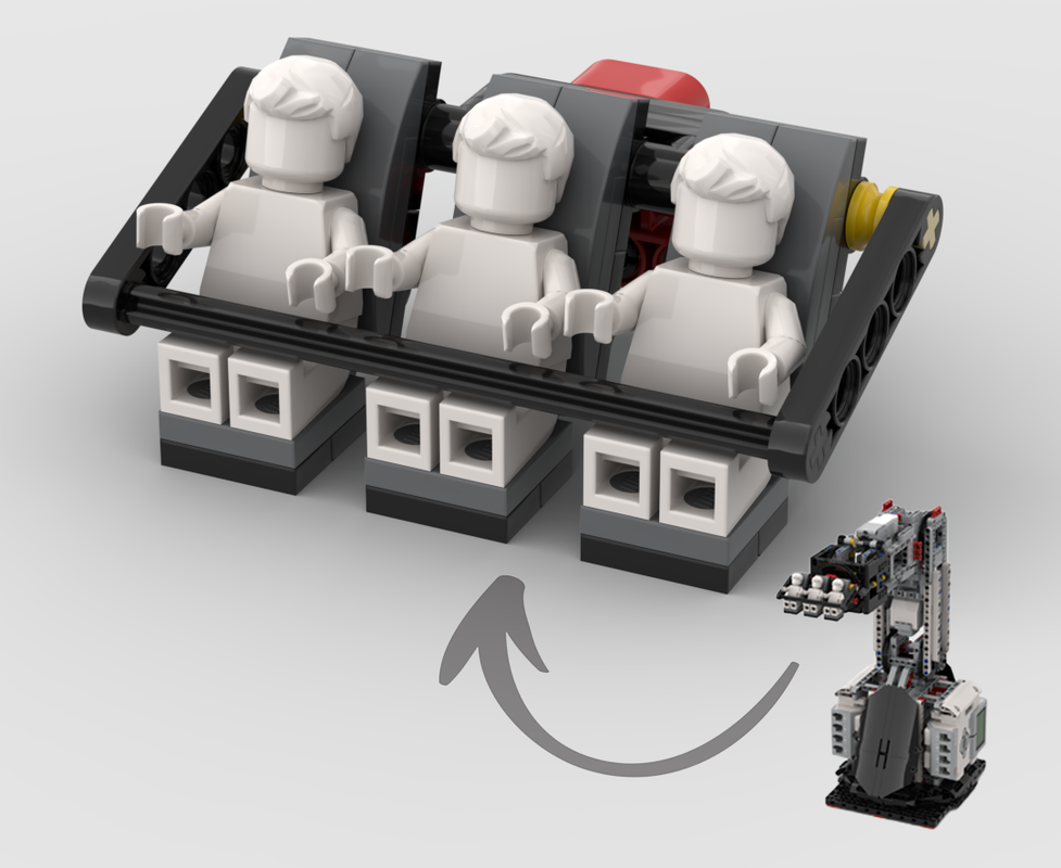 Lego Robot Arm Ride - Minifig Seats