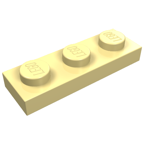 Lego Plate 1 x 3 / Light Yellow