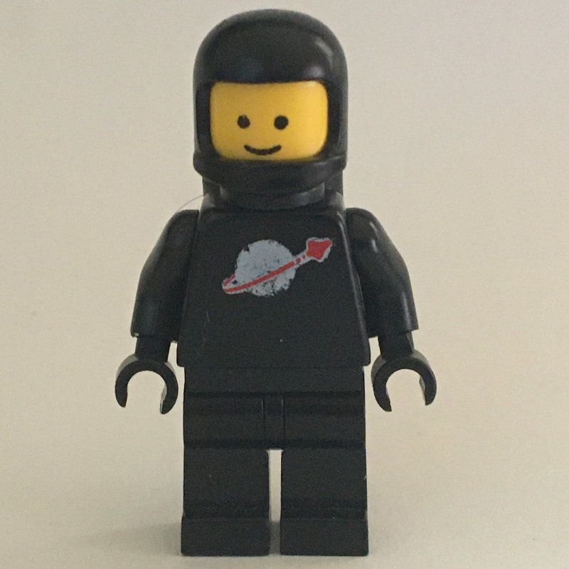 Lego Classic Spaceman, Black with Airtanks (3842a Helmet)