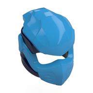 Lego Helmet, Ninja with Wraps Dark Blue Pattern / Dark Azure