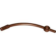 Lego Bar Curved with Axle End and 1 x 1 Round Plate / Reddish Brown
