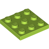 Lego Plate 3 x 3 / Lime