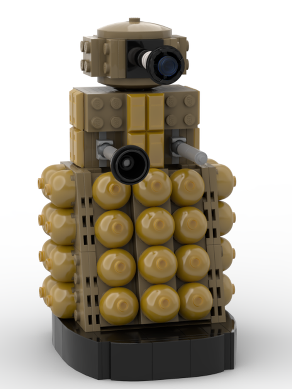 Lego Display Dalek (tan and gold)