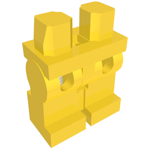 Lego Hips and Spring Legs with Silver Springs (Weak) / Yellow