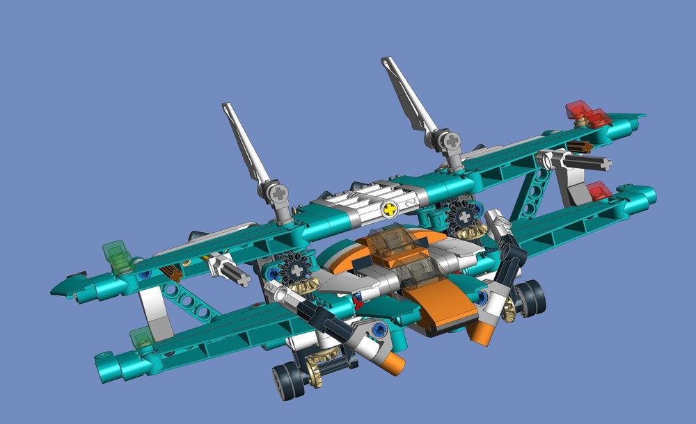 Lego Twin Pusher Biplane