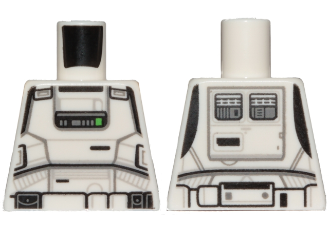 Lego Torso SW Imperial Patrol Trooper Armor Pattern / White