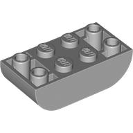 Lego Brick Curved Inverted 2 x 4 Double / Light Bluish Gray