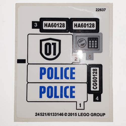 Lego Sticker Sheet for Set 60128-1