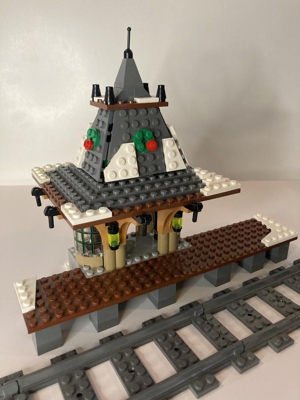Lego Quaint Winter Train Station