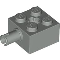 Lego Brick Special 2 x 2 with Pin and Axle Hole / Light Gray