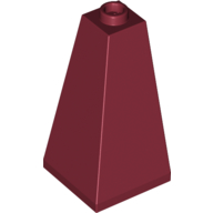 Lego Brick Sloped 75° 2 x 2 x 3 Double Convex / Dark Red