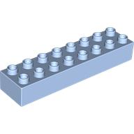 Lego Duplo Brick 2 x 8 / Bright Light Blue