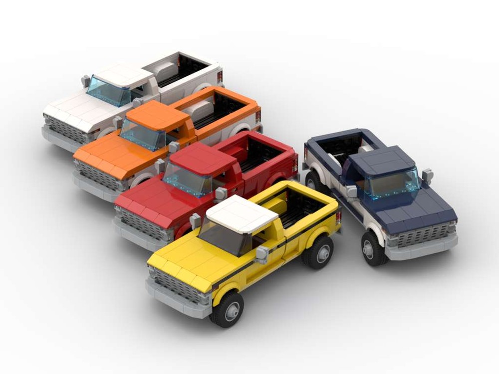 Lego 1973 Built Tough F-100 - Set of Five Colors