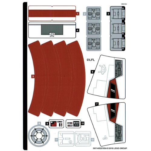 Lego Sticker Sheet for Set 75244-1 / [No Color/Any Color]