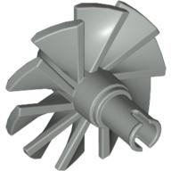 Lego Jet Engine Fan with 10 Blades and Technic Pin / Light Gray