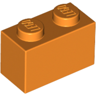 Lego Brick 1 x 2 / Orange