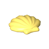 Lego Clikits Icon, Shell 2 x 2 with Pin / Bright Light Yellow