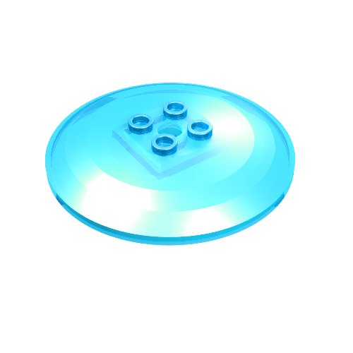 Lego Dish 6 x 6 Inverted (Radar) with Hollow Studs / Trans-Light Blue