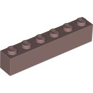 Lego Brick 1 x 6 / Sand Red