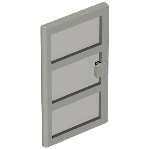 Lego Door 1 x 4 x 6 with 3 Panes with Trans-Brown Glass / Light Gray