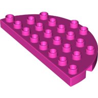 Lego Duplo Plate Round 4 x 8 Semi-Circle / Dark Pink