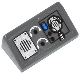Lego Slope 30 1 x 2 x 2/3 with Speaker, 2 Gauges, Blue Switch and Radio Pattern (Sticker) - Set 60047
