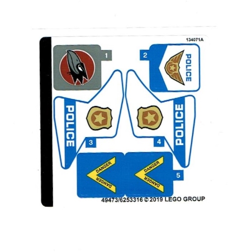 Lego Sticker Sheet for Set 60208-1 / [No Color/Any Color]