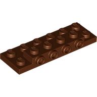Lego Plate Special 2 x 6 x 2/3 with 4 Studs on Side, 3 Support Walls on Bottom / Reddish Brown