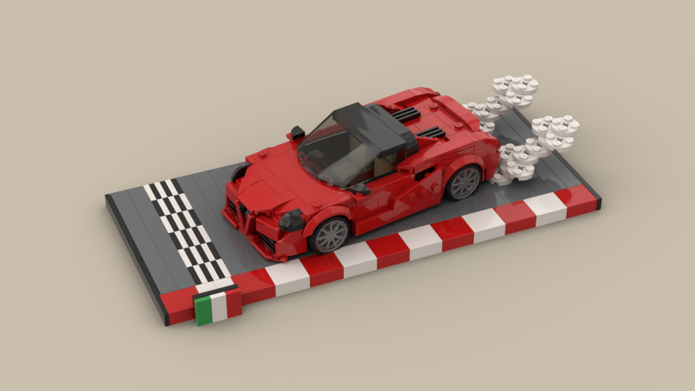 Lego Alfa Romeo 4C Spider- With Racetrack