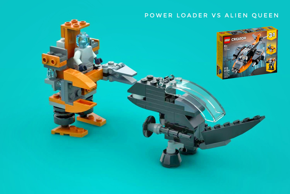 Lego Alien queen vs power loader