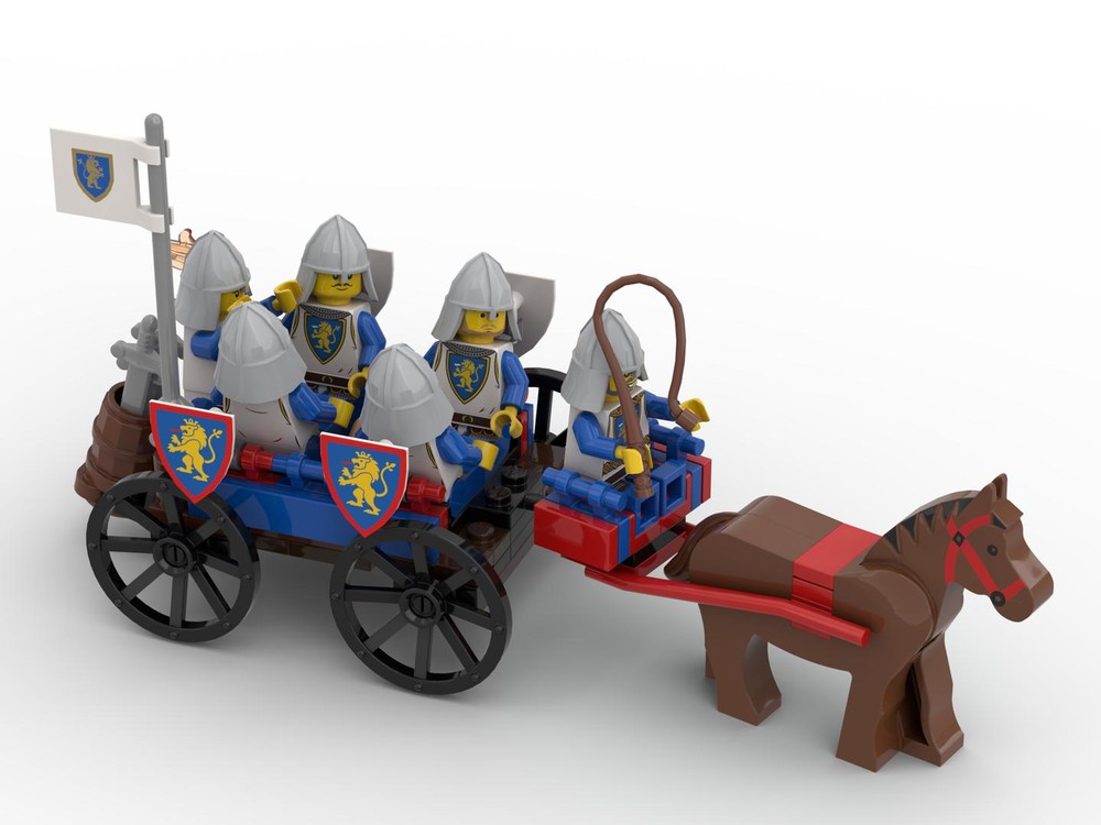 Lego Medieval cart of Soldiers V1.1