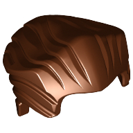 Lego Hair Swept Back with Widow's Peak [Plain] / Reddish Brown
