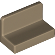Lego Panel 1 x 2 x 1 [Rounded Corners] / Dark Tan
