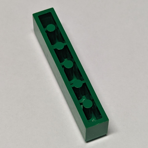 Lego Brick 1 x 6 with Bottom Tubes and 2 Lowered Cross Supports / Green