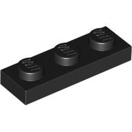 Lego Plate 1 x 3 / Black