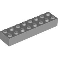 Lego Brick 2 x 8 / Light Bluish Gray