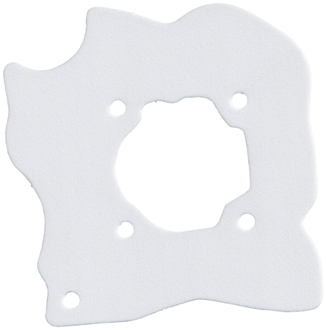 Lego Foam Part for Set 3148 - Scala Snowy Ice Ground 13 x 13 with Cutout and 5 Holes / White