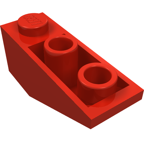 Lego Brick Sloped Inverted 34° 3 x 1 without Internal Stopper / Red