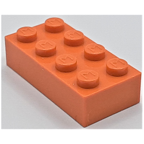 Lego Modulex Brick 2 x 4 with M on Studs / Modulex Aqua Green
