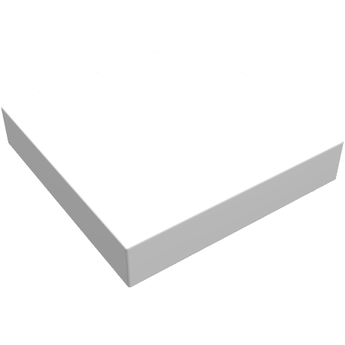 Lego Tile 2 x 2 without Groove / White