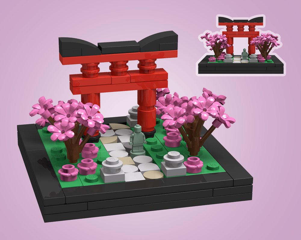 Lego Torii Gate Microscale Diorama