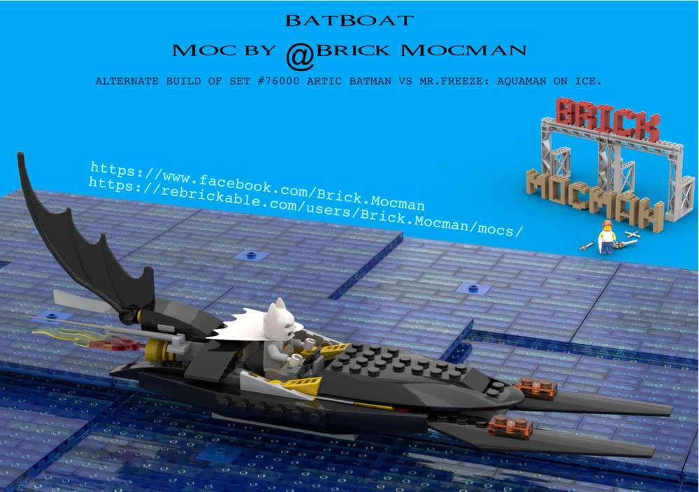 Lego Batboat (Set #76000 Alt Build) (FREE)