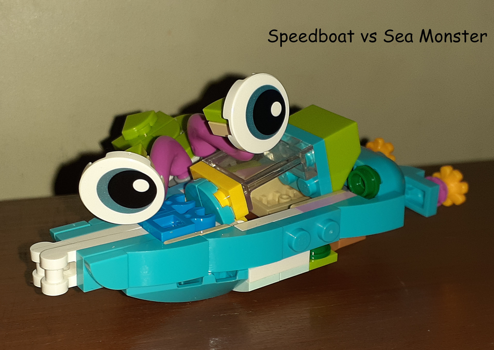 Lego Speedboat vs Sea Monster - alt of 31128-1