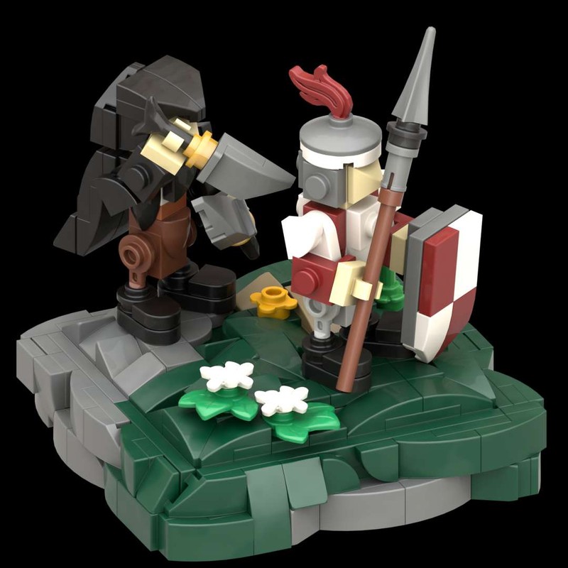 Lego Medieval attack on the guardsman