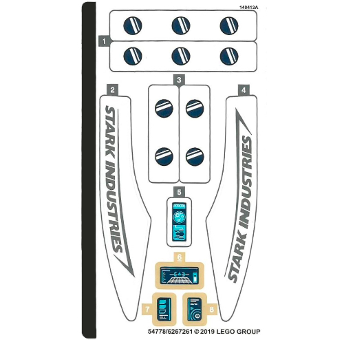 Lego Sticker Sheet for Set 76130-1 / [No Color/Any Color]