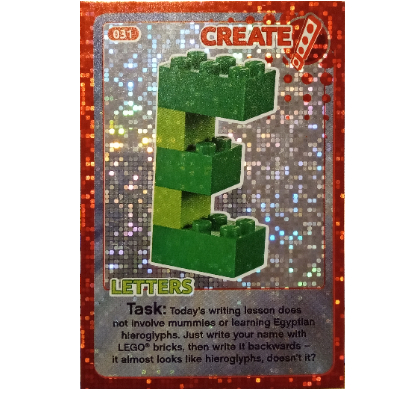 Lego Trading Card, Create the World - Letters (Foil)
