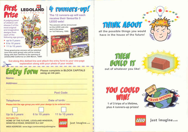 Lego 1998 Insert - World Club - UK (Lego Challenge)