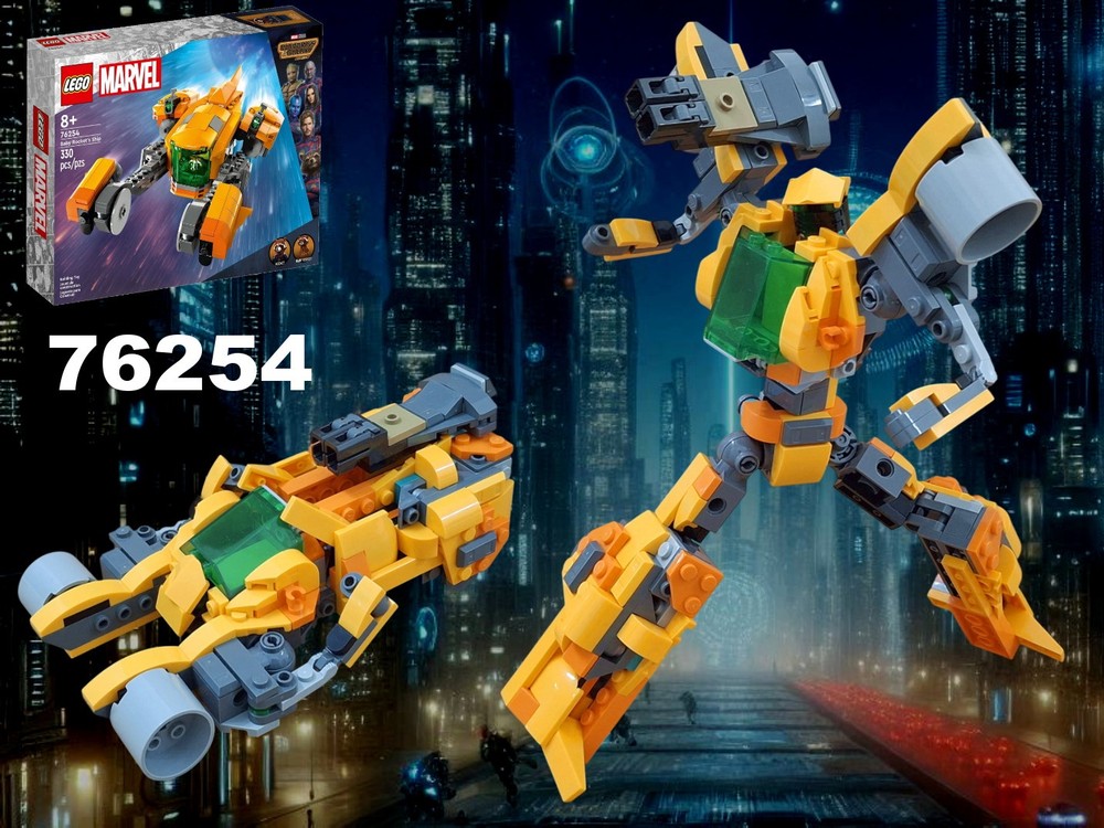 Lego Transformer Spinner (Blade Runner) ,LEGO 76254 alternate creation / Baby Rocket's ship