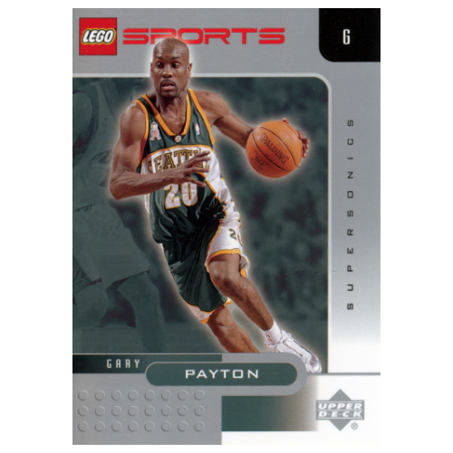 Lego Trading Card, NBA: Gary Payton, Seattle Supersonics #20 / [No Color/Any Color]